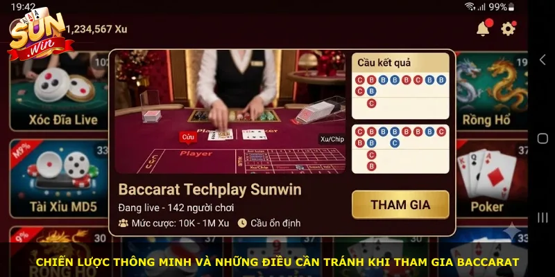 Chiến lược thông minh và những điều cần tránh khi tham gia Baccarat