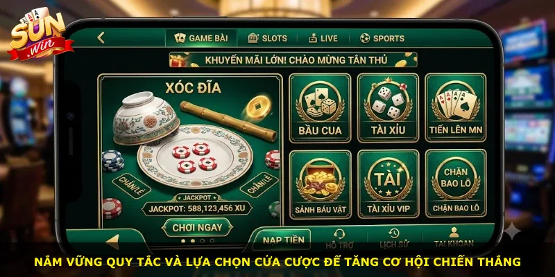 Nắm vững quy tắc và lựa chọn cửa cược để tăng cơ hội chiến thắng